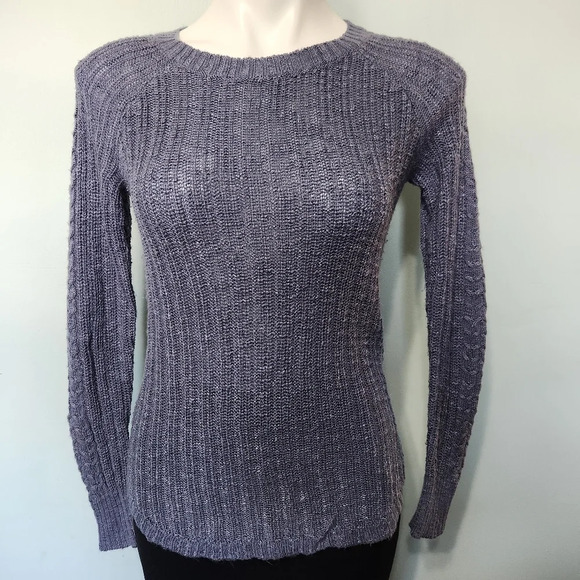 Pink Republic Women’s Slate Blue Knit Sweater - Picture 1 of 14